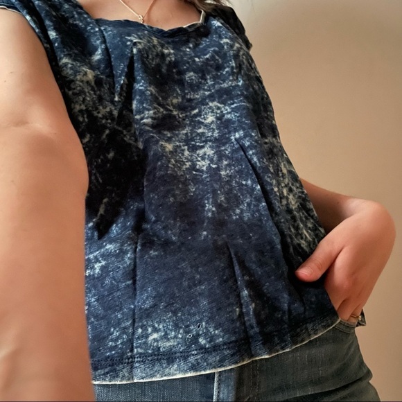 G-STAR BLUE DYE  V-NECK TEE - XS - Picture 3 of 15